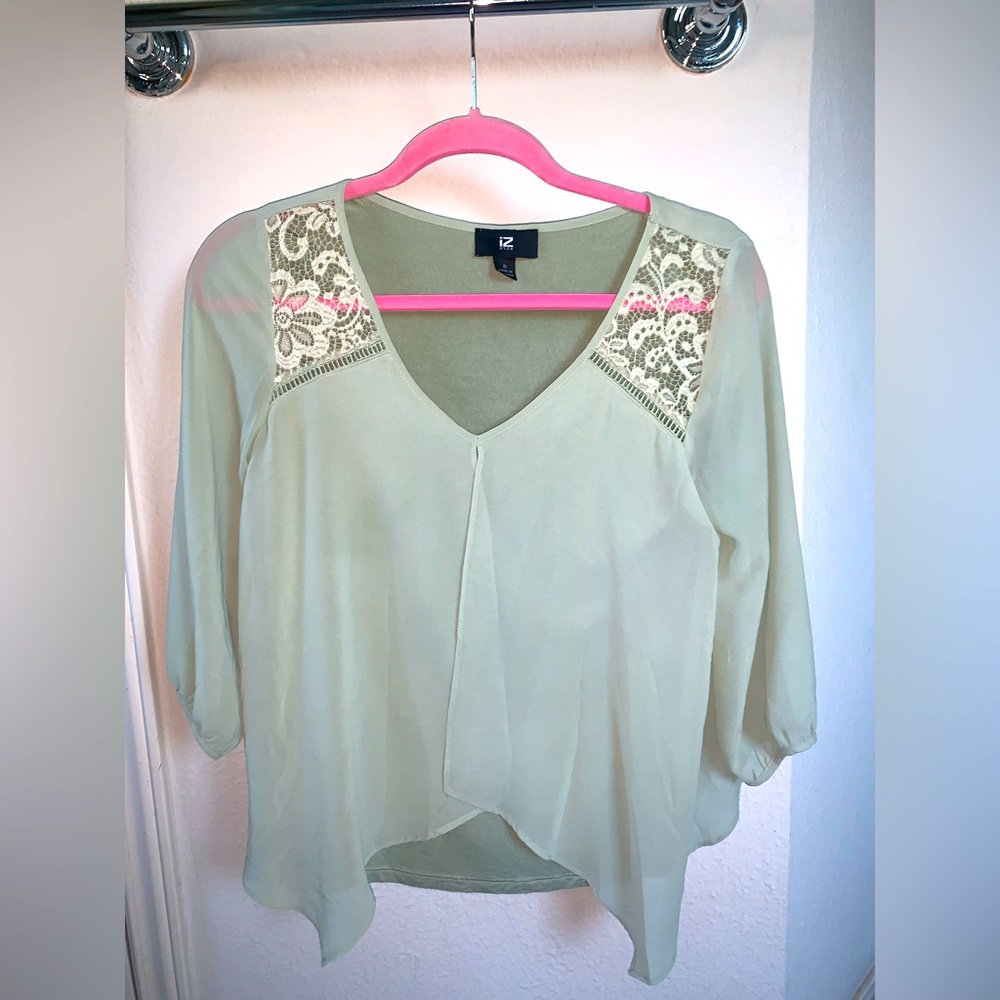 Pastel Green Long Sleeve Blouse